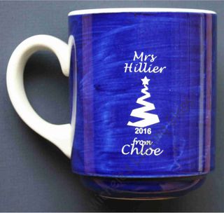 Engraved Xmas coffee mug