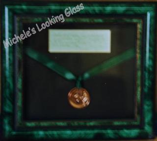 Framed medal