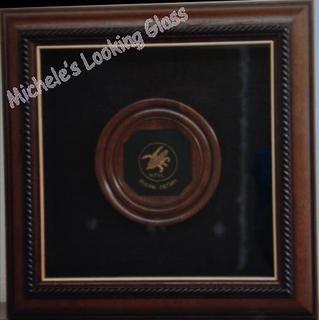 One frame and silver fillet. Mount board covered with material