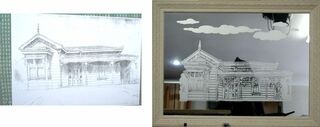 sketch replicated on mirror