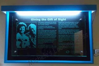large glass plaque