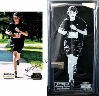 Photo etched onto mirror