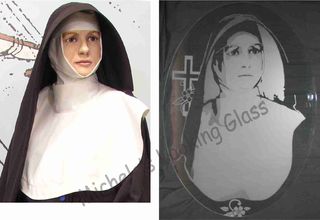 For stained oval glass window